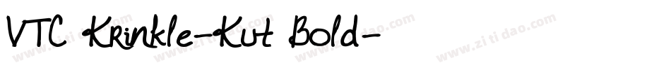 VTC Krinkle-Kut Bold字体转换